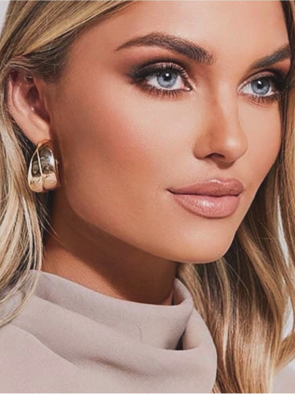 Gold-Tone Chunky Hoop Earrings - Women Jewelry